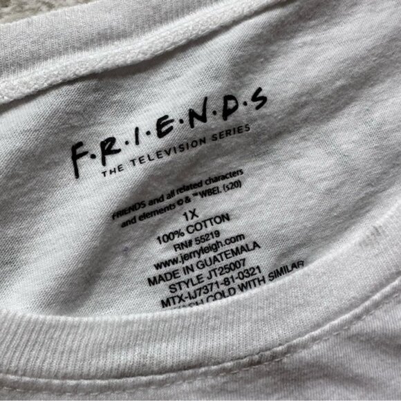 Friends | Gray Tie Dye Classic Icon Logo Short Sleeve Tee Shirt | Size 1X - Picture 3 of 5